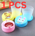 Magic Folding Cup for Kids with Lid | Cute Cartoon Design Portable Water Drinking Cup | Easy to Carry Travel Cup for School, Picnic & Outdoor Use. 