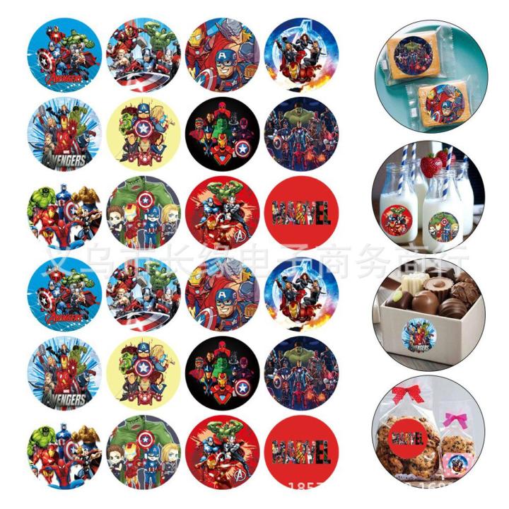 Marvel Water Bottle Sticker The Avengers Movie Waterproof Stickers Children Birthday Party Water Bottle Decoration Supplies Gift