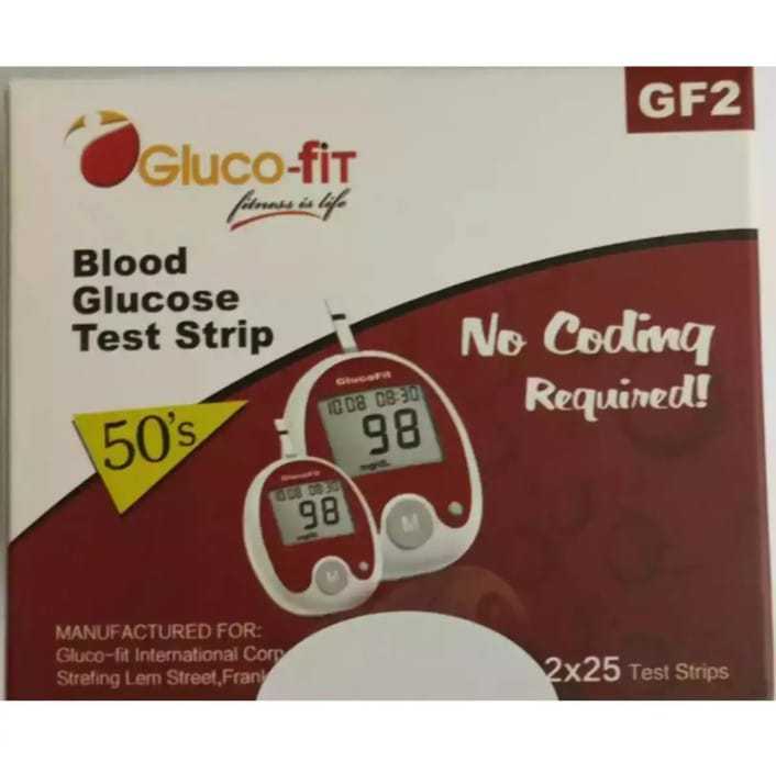 Glucofit Glucometer test Strips pack of 50 strips