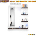Wall mirror shelf , smart wall mirror , mirror , decor , furniture  , dressing, wood wall mirror,DECENT WOODEN DRESSER WALL MOUNT BEDROOM,Febulous Wall Mirror With Shelf,decorative mirrors,glowoodecor, GloWooDecor,bedroom mirrors,entryway mirrors, luxury. 