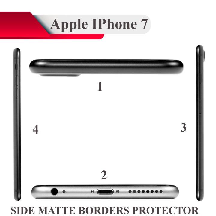Apple IPhone 7 Side Borders Matte Protector Soft Skin Sheet Sides Coverage For IPhone 7