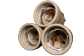 3 Pcs versatile Porcelain E27 Lamp Holder Classic Design (10 Amps, 40mm Diameter, 50mm Height).. 