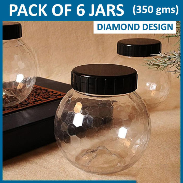 Kitchen%20Canisters%20&%20Jars%20PACK%20OF%206%20PCS%20Kitchen%20STORAGE%20JAR%20SET%20Diamond%20Design%20ORGANIZER%20For%20Grocery%20/%20SNACK%20/%20Masala%20/%20Sugar%20/%20Biscuits%20/%20Daal%20/%20Spice%20JARS%20-%20Image%203