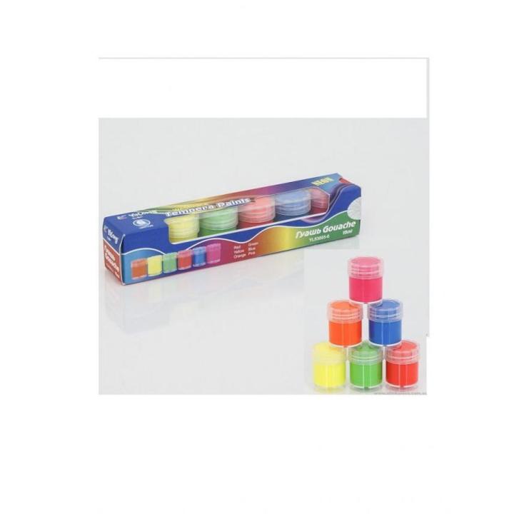 Tempera Paint Washable Pack Of 6 - Neon Multicolor
