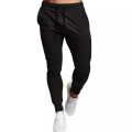 Black Plain Trouser Summer Terry Stuff Slim_Cuffed Jogging trousers for Men & Women Girls Gym Sweat Pants. 