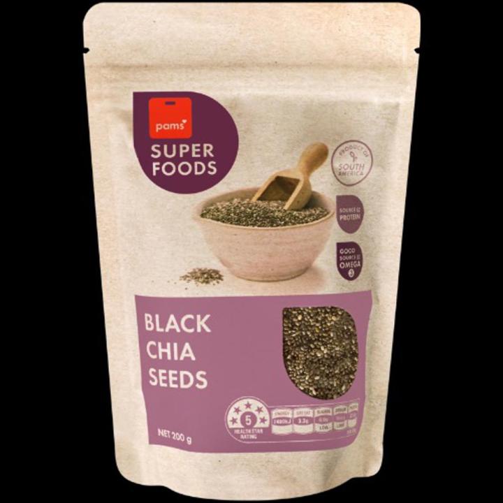 Pams Superfoods Black Chia Seeds 200g Pams Superfoods Black Chia Seeds 200g
