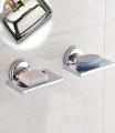 (1 or 2 Pc) Vacuum Suction Cup Soap Dish - Mirror attach Plastic Soap Dish (No Drill - Attach on Mirror/Glass ONLY). 