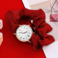 Scrunchies Watch For Girls & Women | Gift for Girls | New Korean Style Scrunchie Wrist Watches | Female Accessories | With Ribbon Bracelet | Pony/Ponies. 