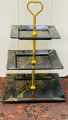 Three Tier Serving Platter in Melamine | 3-Tier Melamine Cupcake Stand | Dessert Stand, Cupcake Stand, Tea Party, Serving Platter for Wedding Birthday Party. 
