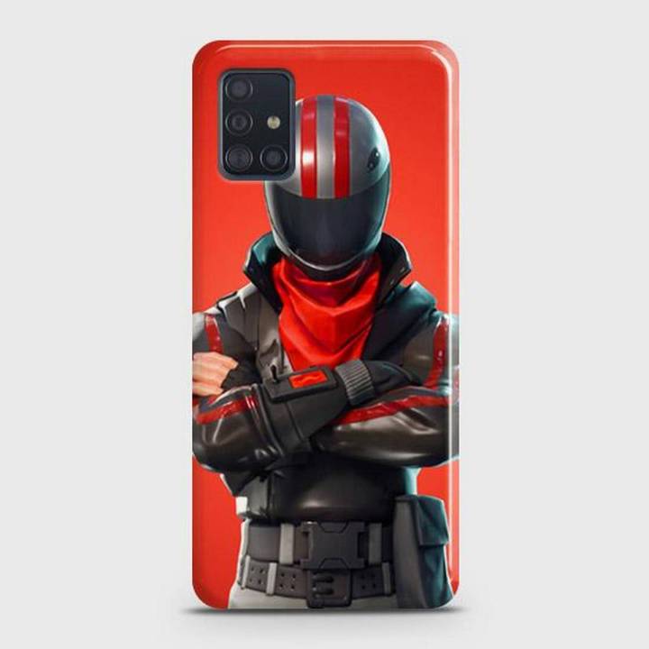 Samsung Galaxy A71 Cover Fortnite character with Helmet Hard Cover- Design 12 Case