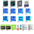New sticker 11th generation Evo Intel i9 i7 i5 i3cpu label RTX win11 computer mobile phone decoration. 