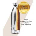 MILTON duo dlx bottles 1000 ml Bottle (Pack of 1, Silver, Steel) Stainless Steel Double Wall Vacuum Thermos Bottle Insulated Thermal Flask Travel Coffee Mug for Hot Cold Drinks. 