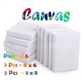 6 Pcs- Value Pack - 2 Size Mini Canvas Boards (3 pcs 6x6 Inches + 3 Pcs 8x8 Inches). 