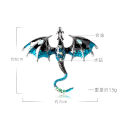 2025 MJSTYLEO Retro oil dripping cartoon flying dragon style brooch men's personalized suit coat accessories pin jewelry. 