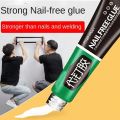 60g All-purpose No More Need Nail Glue  Multi-Purpose Nail-Free Glue  Quick-Drying Waterproof Invisible Strong Adhesive Sealant Glue  Kitchen Bathroom Hanging Rack Fixed Glue for Plastic Glass Metal Ceramic. 