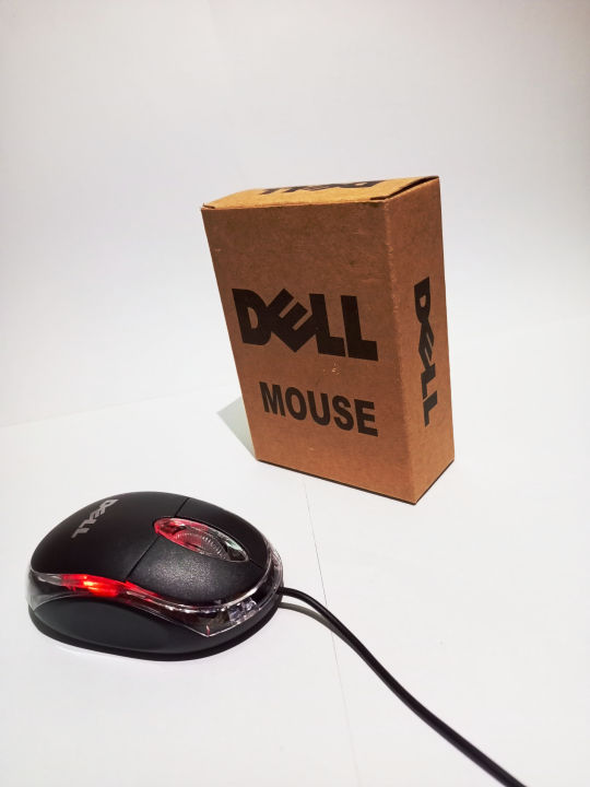 DELL Wired Usb Optical Mouse - Small Size, Ultra-Sensitive, Red Light