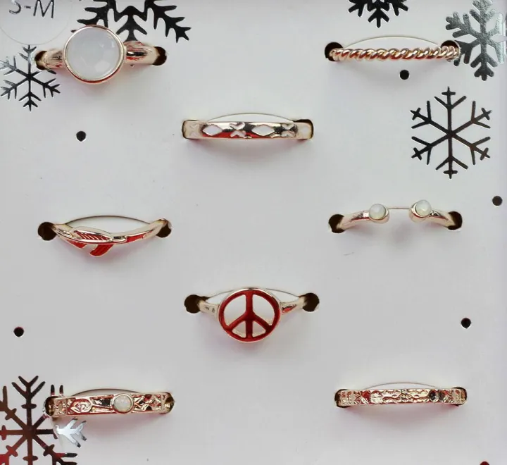 Pack%20Of%20Eight%20Lovisa%20Gold%20Plated%20Rings%20Set%20-%20Image%204