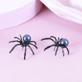 Dark Stud Earrings Trendy Black Spider Earrings Vintage Studs Punk Earrings for Halloween Women Party Costume Holiday. 