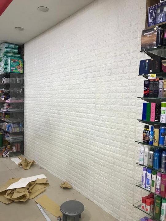 wallpaper fomic sheet / bed room wall paper brick sheet / self adhesive wall paper sheets / 3D Brick Wall Sticker Self-Adhesive Foam Wallpaper Panels / 3d wallpaper / self adhesive wall paper / wall panel for room