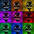 Cosplay the Up Wire Purge Mask Costume Halloween Light Scary Led Fluorescent Red. 
