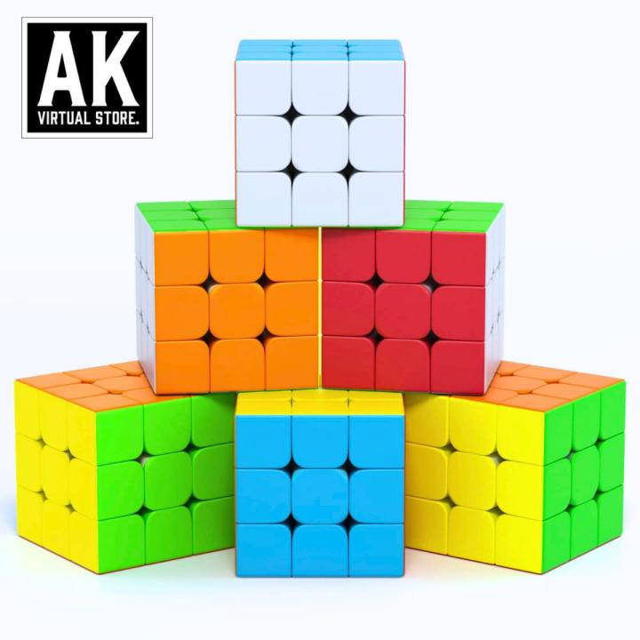 Rubix Cube Sticker Less Cube 3 * 3 | Rubik Cube Sticker less 56mm | 3*3 cube | Daraz.pk