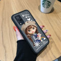 Jizetin for Vivo V21 / V21 5G Back Cover Lovely Girl with Bear Hat Matte Mobile Phone Cases Ultra Thin Full Lens Protection Phone Case. 