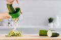 Vegetable Spiral Cutter 3 Blade setting with Spike on the LID Holder. 