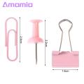 Strong Durable Paper Clips 1 Set Paper Clip Durable Rustproof Dovetail Clamp I-shaped Nail Set with Storage Box for Office School Organization Paper Clip Set. 