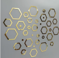 Acrylic Hexagon Ring Mirror Wall Decor | Acrylic Calligraphy New Wall Art in a Beautiful Frame, a Trending Acrylic Mirror Home Decor Product. Ideal for Living Room, Kids Room, Bedroom, and Drawing Room Decor, Perfect for Home Decor. Featuring Exqu. 