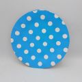 BLUE POLKA DOT PAPER PLATES - PACK OF 10 PAPER PLATES - BLUE THEME PAPER PLATES. 