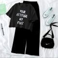 Crop Top and Flapper Trouser Best Quality Suit for Women and Girls. 
