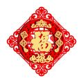 New Fu Character New Year Window Sticker 3D Scene Layout Entry Door Decal with Glue Wall Decal Sticker Spring Festival Decoration. 