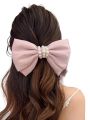 2022 new arrival big bow  fabric silk hair clip women girls hair accessories fashion hair clip. 