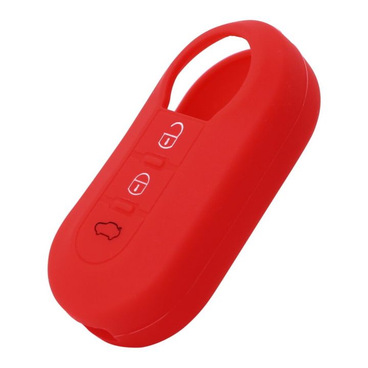 【Universal Car Parts Store】3 Buttons Car Key Case Key Cover Fob For FIAT 500 500L ABARTH Panda Bravo Silicone Key Bag