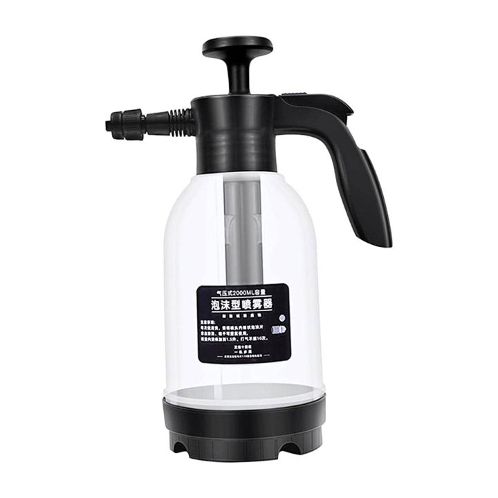 2000ML Foam Wash Car Spray Bottle Snow Foam Nozzle High Pressure Spray Hand Pressurized Pump Foam Sprayer Air Pressure Water Jet For Garden Car Wash Cleaning