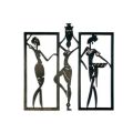 Wood wall decor item traditional 3 girls home wall art for office and living room. 