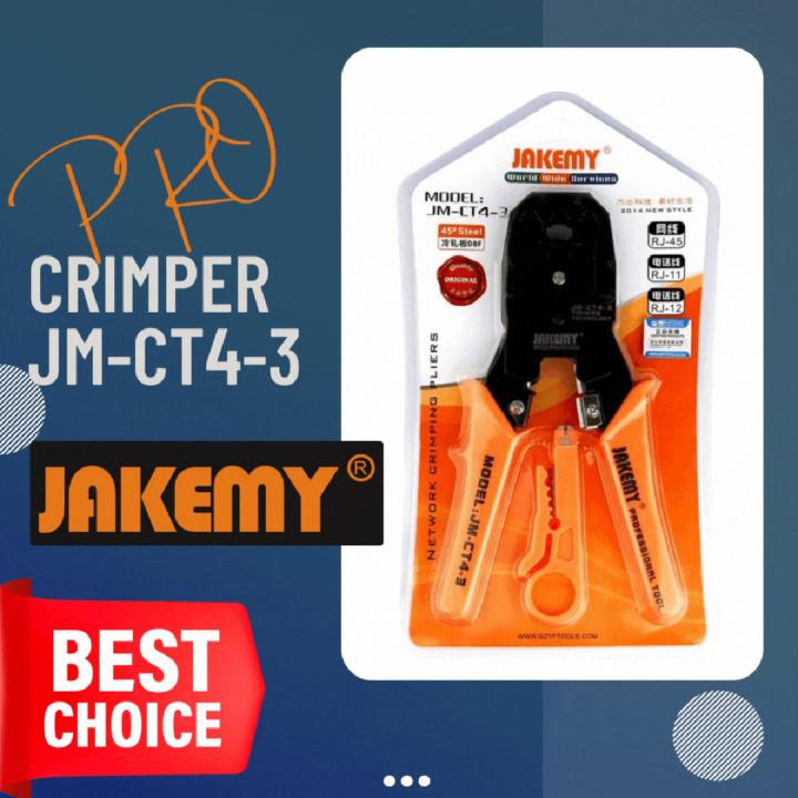 JAKEMY ETHERNET PHONE JACK 6P 8P NETWORK CABLE WIRE CRIMPING TOOL