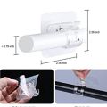 Pack of 2 Transparent PVC Adhesive Curtain Rod Hook / 6 Hooks Transparent Self Adhesive Door Wall Hangers Hooks for Kitchen Bathroom. 