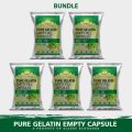 Pure Gelatin Empty Pills Capsule Shells Halal Powder & Herb Filling 500 pcs. 