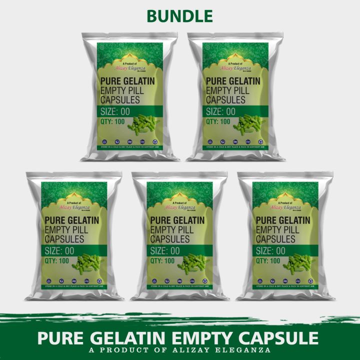 Pure Gelatin Empty Pills Capsule Shells Halal Powder & Herb Filling 500 pcs
