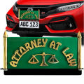 Brass Plate for Front Side of Car | Advocate Brass Plate | Attorney At Law Brass Plate. 