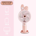 New halterneck outdoor cartoon cute little fan usb charging mini portable big wind small fan manufacturers. 