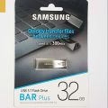 Samsung USB 32GB 3.1 Flash Drive BAR Plus (upto 300MB/s read speed). 