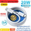 original 20W PD USB C Cable 2M for iPhone 14 13 12 11 8 Pro Max Fast Charging USB C Cable for iPhone 12 mini pro max Data USB Type C Cable. 