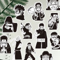 Naruto stickers Uchiha Obito peripheral stickers decoration mobile phone case notebook anime black and white collage. 