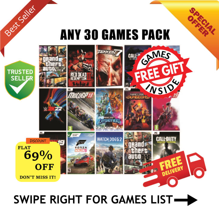 Any 30 Games Pack For PC (Google Drive/ Mediafire) | Daraz.pk