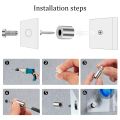 Stainless Steel Wall Spacers, Plexiglass, Sign Holder, Advertising Screw, Screw Glass Standoff Holder for Mounting and Fixing the Glass (12 x 25 mm), Pack Of 4, 8 And 20.. 