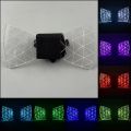 Colorful LED Acrylic Bow Tie Change 7 Lighting Colors Men Bow Tie Flashing LED Bow Tie Light Up Party Luminous Bow Tie A. 