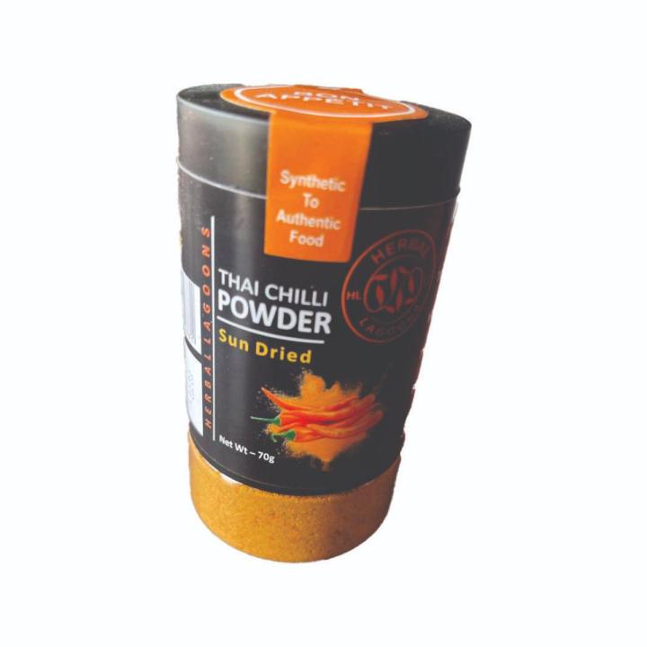 Thai Chilli Powder | 100% Natural Organic Chilli Powder | 100% Natural and Zero Preservatives | ISO Certified 22000 | 100% Chemical Free Red Chilli Powder 70g