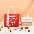 Insulation HOT and COLD Cartoon Design Lunch Bag Canvas Bags Fresh Handbag Thickened Aluminum film Bag. 